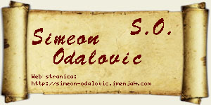 Simeon Odalović vizit kartica